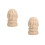 2St Beige Ananas Finials Handgesneden Kappen 4