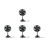 4St ABS Groene Auto Ventilator Compacte Dashboard Fan Voor 9