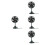 4St ABS Groene Auto Ventilator Compacte Dashboard Fan Voor 6