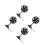 4St ABS Groene Auto Ventilator Compacte Dashboard Fan Voor 7