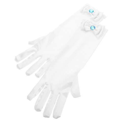2Paren Stijlvolle Witte Polyester Handschoenen Met Strik 2