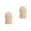 2St Beige Ananas Finials Handgesneden Kappen 5