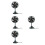 4St ABS Groene Auto Ventilator Compacte Dashboard Fan Voor 8