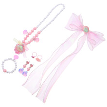 1Set Kinderen Sieraden Set Met Haarclips En Thema in Roze