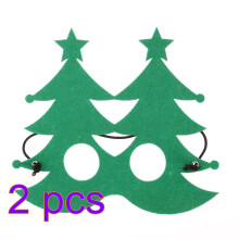 2Masques Feutre De Noël Pour Enfants Accessoire Costume Fête Unique