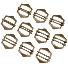 120Pcs Golden Brass Vest Buckle Adjustable Metal Waistcoat Strap Clips