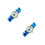 2Stk Kinderuhr Cartoon PVC Strap Elastisch Dunkelblau 5