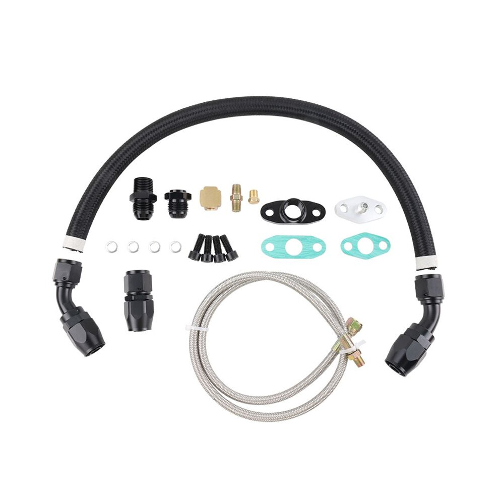 Turbocharger Repair Kit Oil Drain Return + Feed + Oil Pan Plug Flange For T3 T4 T04e T60 T70 6031470060854