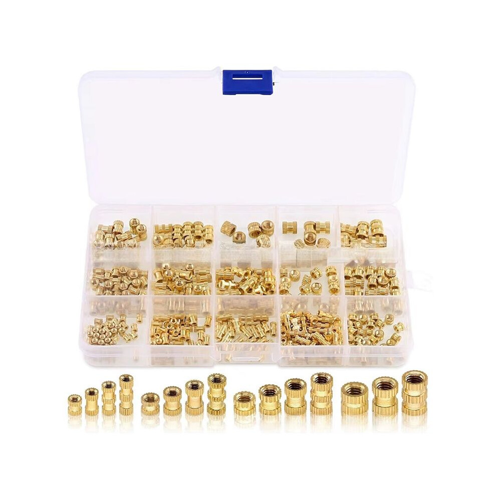 370Pcs M2 M2.5 M3 M4 M5 Brass Heat Insert Nut Internal Thread Knurled Nuts 3D Printer Accessories 4714036989104