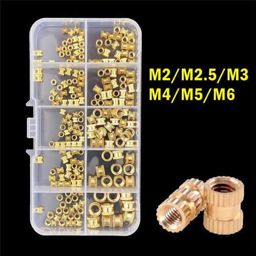 M3 M4 M5 M6 Brass Heat Insert Nut Hot Melt Nutinsert Thread Knurled Double Twill Nuts 3D Printer Accessories B 2