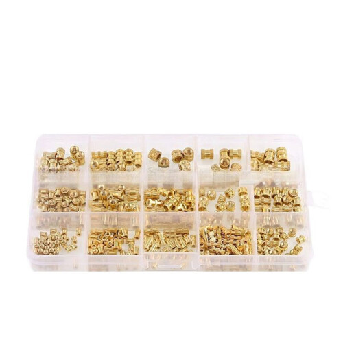 370PCS M2 M2.5 M3 M4 M5 Brass Heat Insert Nut Internal Thread Knurled Nuts 3D Printer Accessories