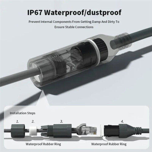 0.5m for Gen3 Ethernet Extender Adapter Starlink Satellite V3 Shielded SPX to RJ45 Rectangular Satellite Converter Cable 2