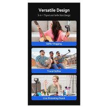 Foldable Selfie Stick Tripod Adjustable Length for Gopro13 Osmo Action 5 / 4 / 3 Action Camera Accessories
