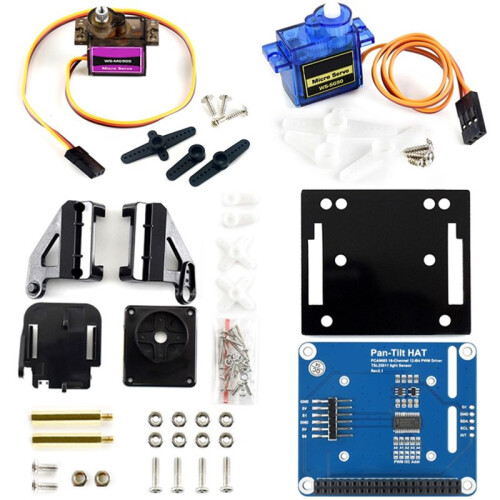 For Raspberry Pi 4 2-DOF Pan Tilt HAT Light Intensity Sensing I2C Interface 40 PIN GPIO Extension Board