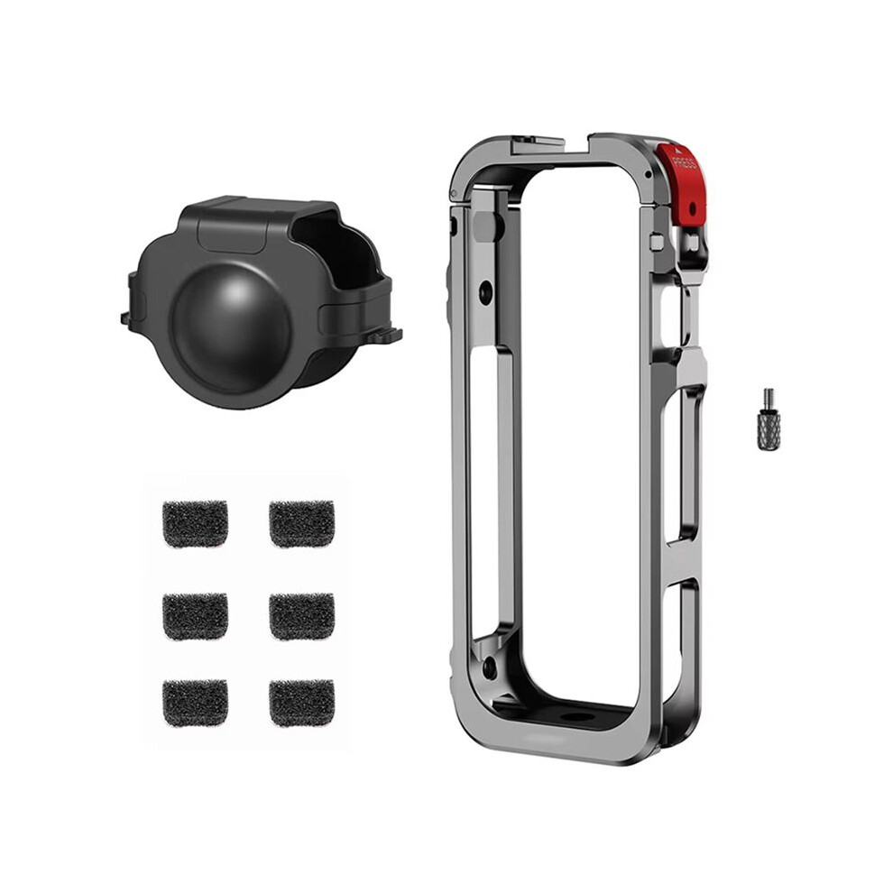 Metal Frame Rabbit Cage For Insta 360 X5 Protective Case With Cold Shoe 1/4 Expansion Bracket Action Camera Accessories 6034129042447
