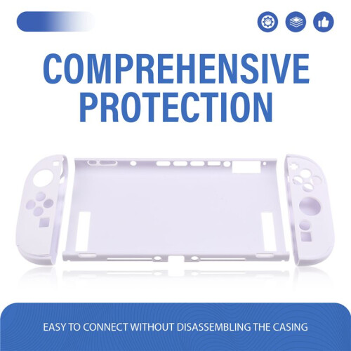 For  Switch2 Protective Case Put in Dock Split Type Protective Shell for Switch2 Shockproof Design Cover White 1