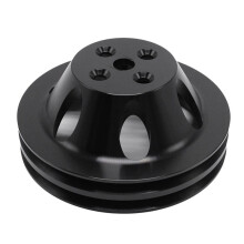 For BB Chevy Black Water Pump Pulley 2 SWP Short Water Pump Block 396 454
