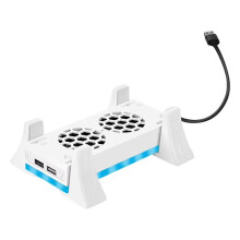 Game Console Holder Cooling Fan 3Gear Adjustment Game Console Holder Cooling System with Color Light for Series S B