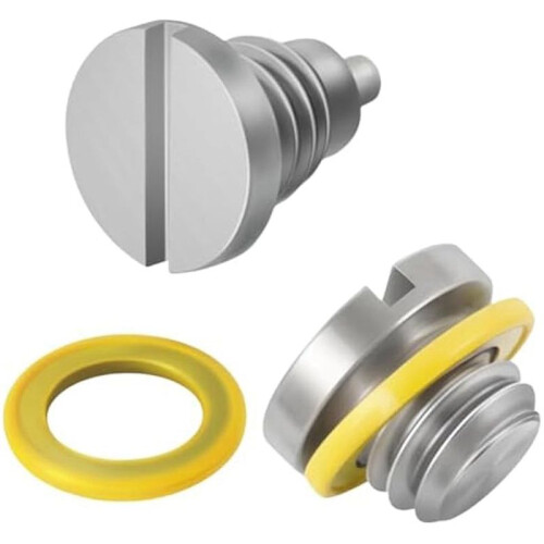 2Set Lower Unit Drain Plug for Mercury  Outboard Engine Gear Case O/Bs with Magnetic and Non-Magnetic Screw 2