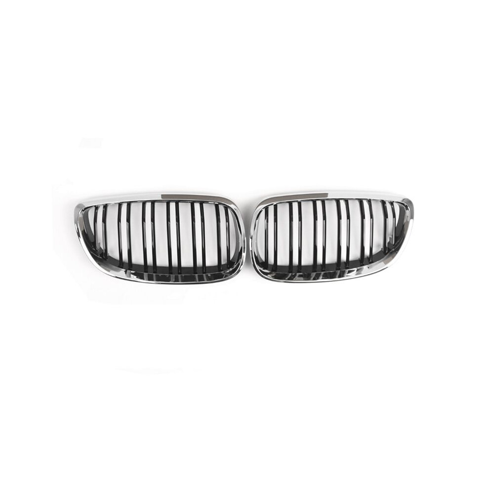 Front Kidney Grill Dual Slat Grille Racing Grill For 3 Series E92 E93 Coupe 2006-2010 Gloss +Chrome 51137157277 Black 6034194446133