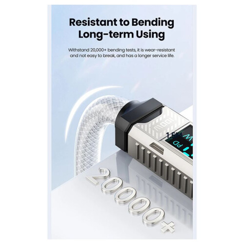 2m Type C to Type C Cable 100W Display Mechanical Data Cable Fast Charging USB C to USB C Cable for  for  A 2
