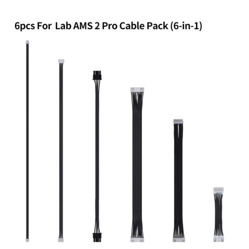 6PCS for  AMS 2 Pro 6 in 1 Cable Pack High Quality Cable 3D Printer Accessories for Bambu AMS2 Pro 1