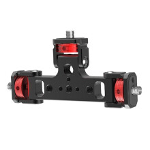 Triple Phone Holder Tripod Mount Adaptor 180-Degree Tilt Vlogging Live Streaming Tool for Camera, Light, Microphone