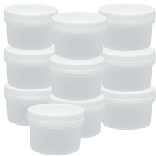 10 Pack 13oz Small Freezer Containers with Lids, Reusable Plastic Food Storage Containers for Jam, Fruit, Sauce(400ml)