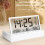 Foldable Alarm Clock Organic Glass Material with 3 Alarms Setting Temperature/Calendar/Week Display Desktop Decoration 3