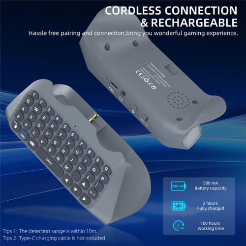 Wireless Keyboard for PS5 Controller Handle  External Keyboard for Playstation5 ChatPad  Keyboard 2
