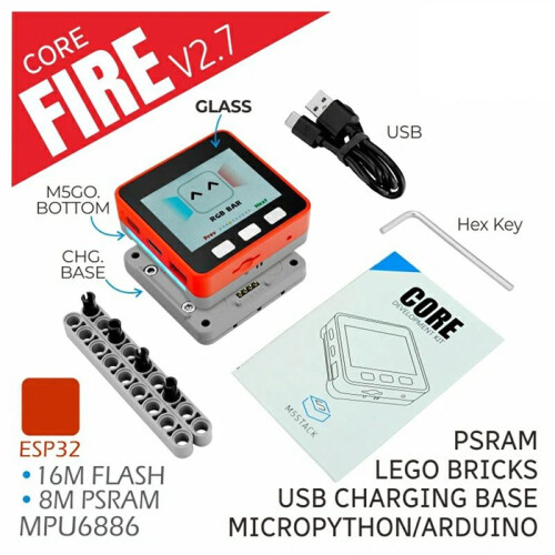 For M5Stack FIRE V2.7 IoT Development Kit with 2 Inch IPS Screen WiFi  IoT Controller 2