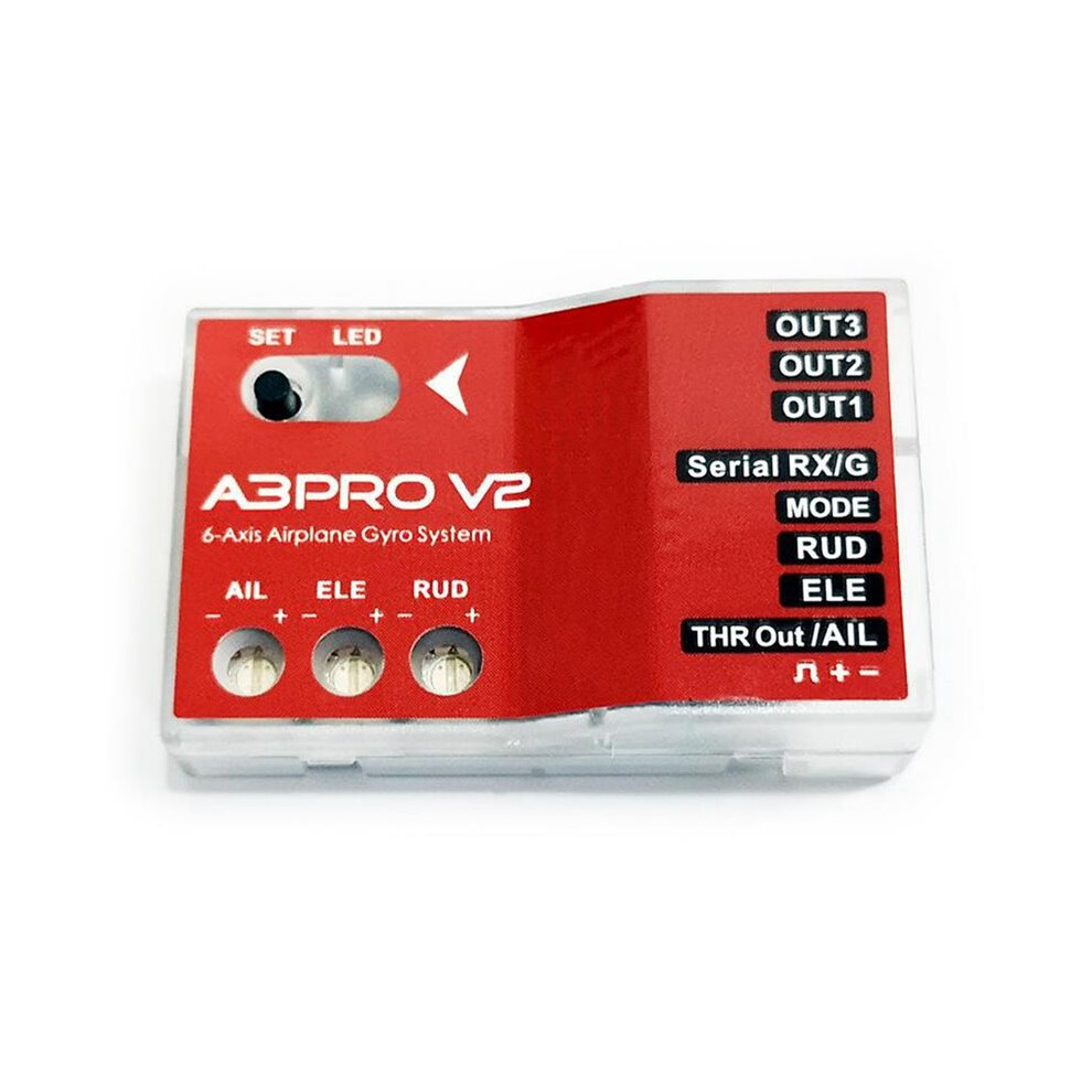 A3 Pro V2 6-Axis Gyro Stabilizer Flight Controller /Gyroscope For Rc Fixed-Wing/Delta-Wing V-Tail Airplane Elevator Red 6032767426926