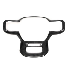 Dry Carbon Fiber Car Steering Wheel Cover Trim for F150 Raptor 2021-2024 Interior Accessories