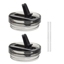 2PCS Cup Lids for Cup Lids Leakproof, Cup Lid Replacement for 40oz with 2 Straws
