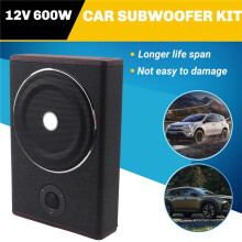 Car Bass Box Audio Underseat Active Amplified Subwoofer Bass Slim Amplifier Bass High Power Speaker 12V New