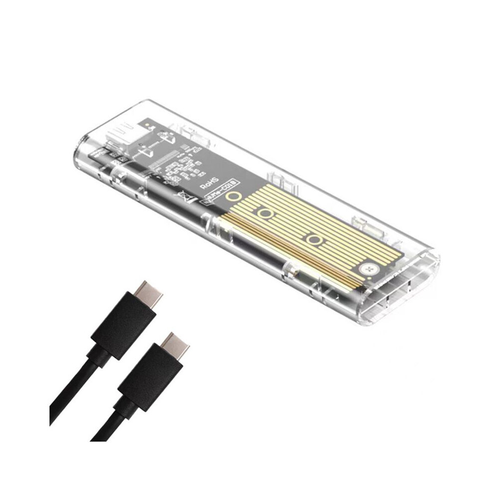 M2 Ssd Enclosure M.2 Nvme+Ngff Dual Protocol Ssd Enclosure Usb 3.2 Gen2 10Gbps Transparent External Drive Case For Pc B 6031503453202