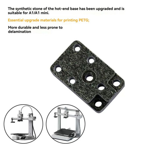 For  A1/A1mini Hotend Base Composite Stone Material for Enhanced Durability Perfect Fit 3D Printer Parts 2