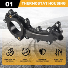 2PCS 5184653AD Thermostat Housing Water Outlet for 300 2014-2017 5184653AE 5184653AF 5184653 Car Accessories