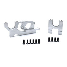 Einstellbare Motorhalterung Aus Metall und Mittelgetriebehalterung für 104072 104001 104002 1/10 RC-Auto-Upgrade-Teile, Silber