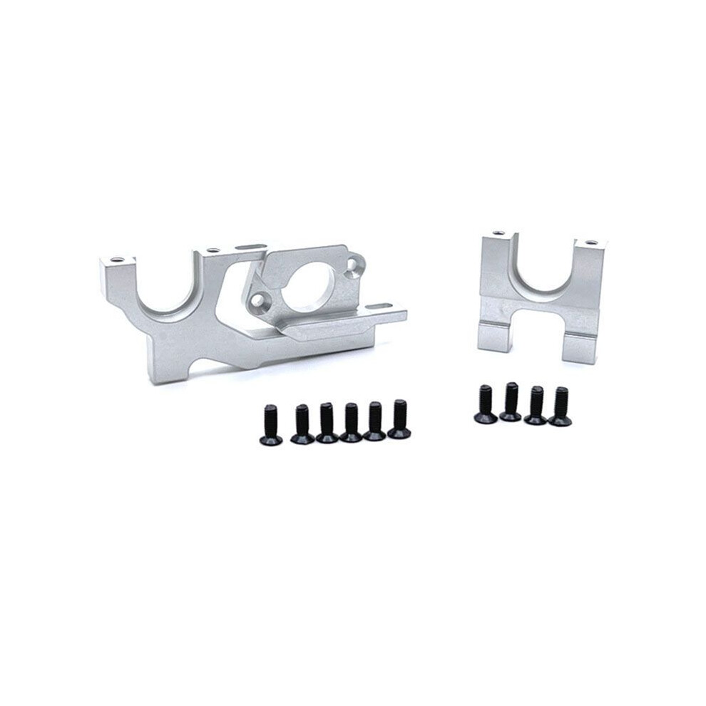 Metal Adjustable Motor Mount And Center Gear Mount Set For 104072 104001 104002 1/10 Rc Car Upgrades Parts, Silver 6033500355855