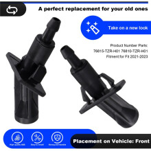 Car Front Windscreen Washer Nozzle Jet 76815-TZR-H01 76810-TZR-H01 for Fit Hood Windscreen Washer Spray Jet