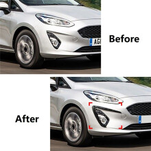 For Fiesta MK8 2018-2020 Car Front Wind Knife Spoiler Side Splitter Air Vent Grille Kit Accessories