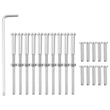 Stemball Swage and Invisible Hex Threaded Stud Tension End Fitting Terminal Combination Pack for 1/8 Inch Cable Railing Kit System,T316 Marine