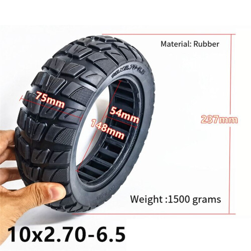 10 Inch 10X2.70-6.5 Solid Tire Tyre Electric Scooter Replacement Accessories 2