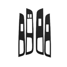Car Carbon Decal Car Window Lift Button Panel Stickers for TIIDA 2005-2010