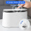Tabletop Trash Can with - Lid,  Trash Can, Compact Design  Cosmetic Bucket, Plastic Tabletop Trash Can 2