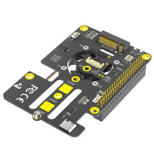 3-In-1-Kombi-M.2-NVMe-Zu-PCIe-Adapter mit Kühlerlüfter und Automatischer Verfärbungs-LED für Raspberry Pi 5