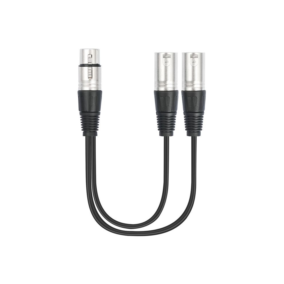 30Cm 3 Pin Xlr Female To Double Male Y Splitter Cable,Microphone Splitter Cord Audio Adaptor 6032062023189