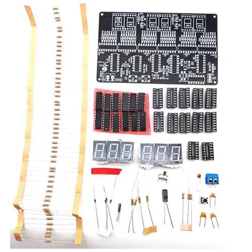 4.5V-5.5V 6-Bit Digital Circuit Clock Kit, Electronic Clock Teaching and Practical Training, Welding and DIY Parts 2