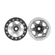 Silberkantiges 1,55-Zoll-Metallrad-Reifen-Kletterauto AX90069 für JIMNY CC01